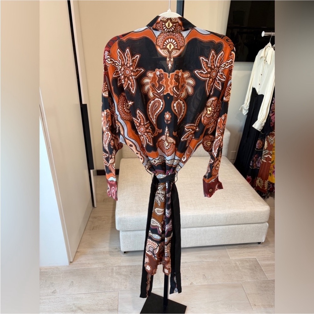 Farm Rio Printed Mini Shirt Dress - Picture 13 of 16